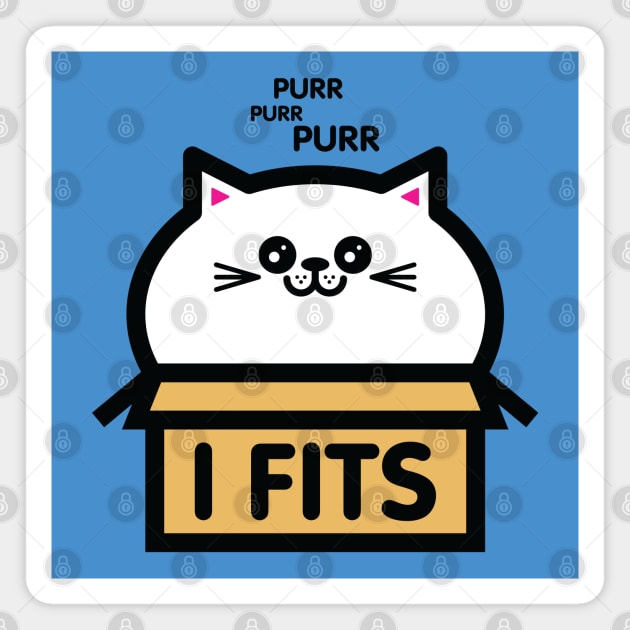 If I Fits I Sits Magnet by Kitty Cotton